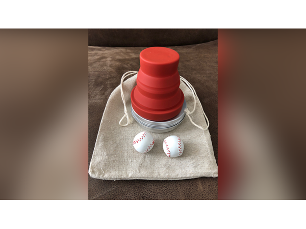 The Red Harmonica Set (Chop Cup and Leather Chop Cup Balls) by Leo Smetsers