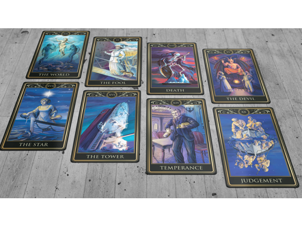 Deluxe Titanic Tarot Cards (Wood Box and Boarding Pass)
