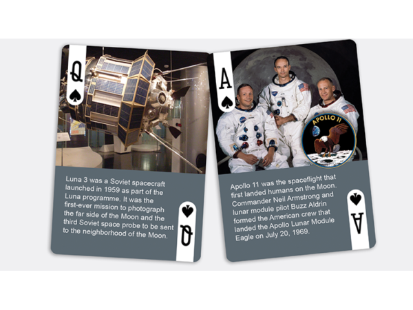 History Of Space Race Playing Cards