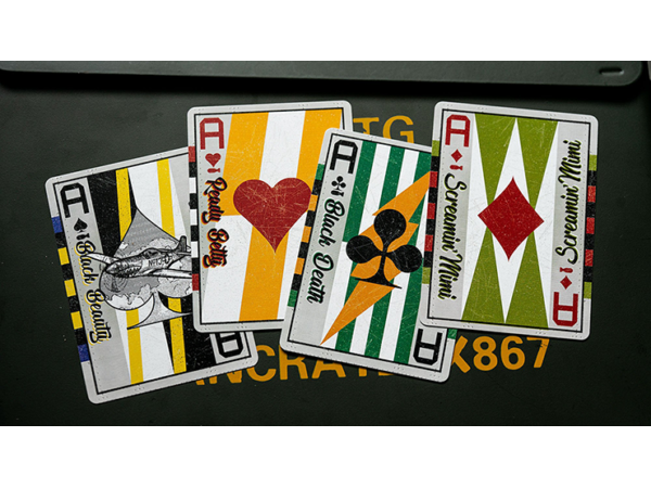 Peter Dash Flash - P51 Mustang Playing Cards by Kings Wild Project Inc.