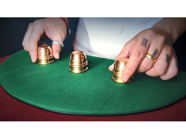 Mini Cups and Balls (Brass) by Secret Factory