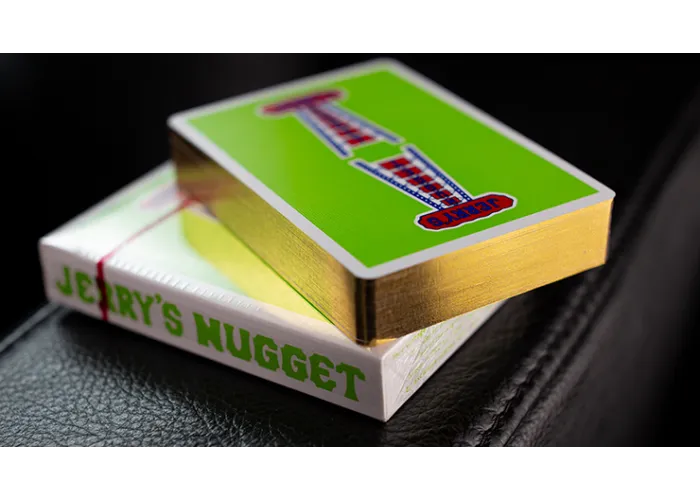 Gilded Vintage Feel Jerry's Nuggets (Green) Playing Cards