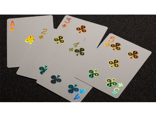 Vegas Diffractor Gold (Metal) Playing Cards