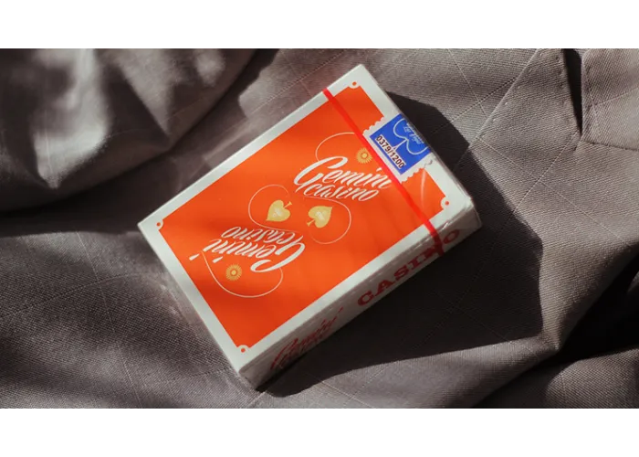 Gemini Casino 1975 Orange Playing Cards by Gemini