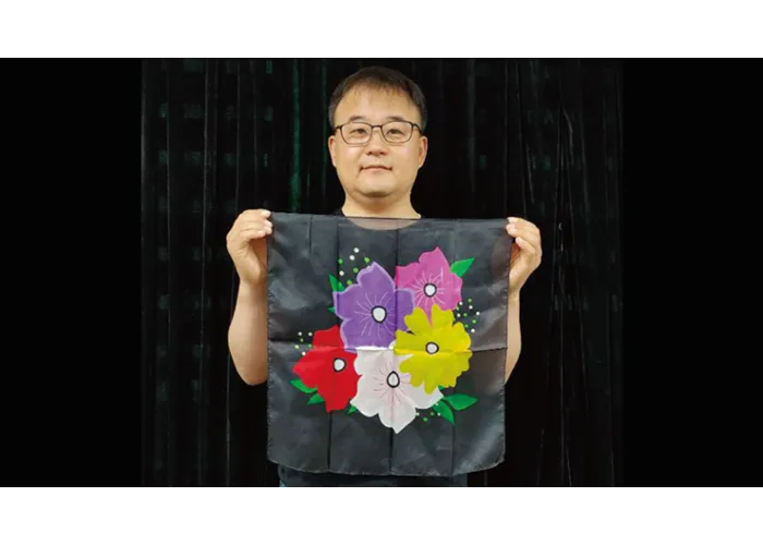 Silk Flower Design BLACK (18in) by JL Magic