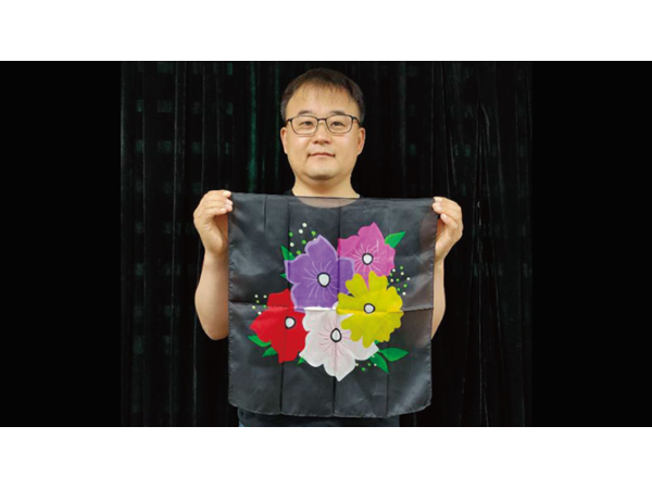 Silk Flower Design BLACK (18in) by JL Magic