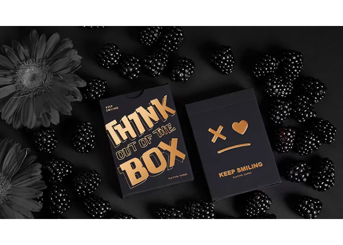 Keep Smiling Black V2 Playing Cards by Bocopo