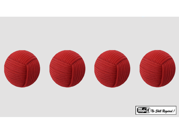 Rope Balls 1 inch / Set of 4 (Red) by Mr. Magic