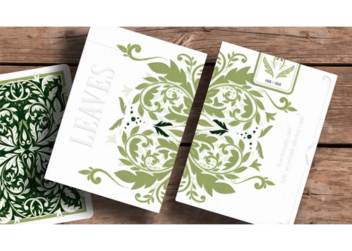 Leaves Collector's (White) Playing Cards by Card House Company