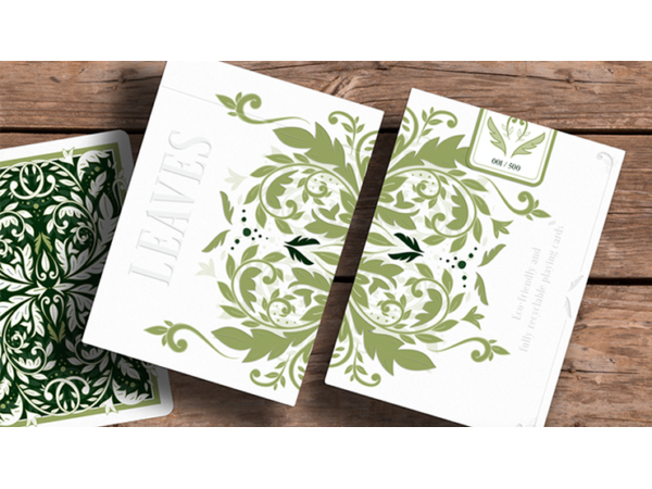 Leaves Collector's (White) Playing Cards by Card House Company