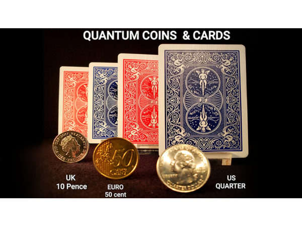 Quantum Coins (UK 10 Pence Blue Card) Gimmicks and Online Instructions by Greg Gleason and RPR Magic Innovations