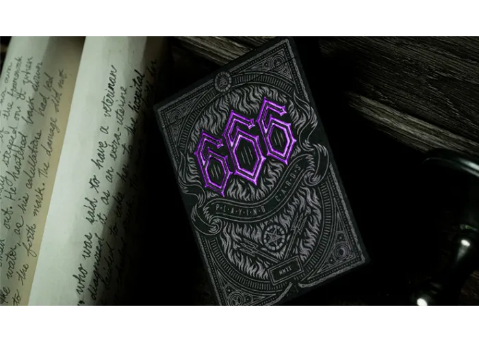 666 Purple Playing Cards by Riffle Shuffle