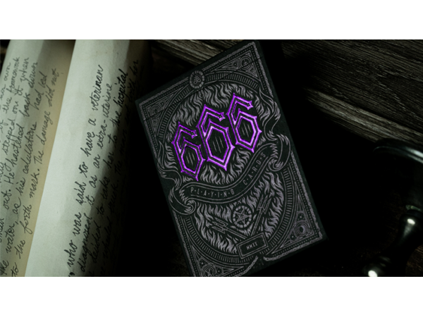 666 Purple Playing Cards by Riffle Shuffle