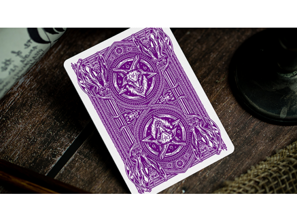 666 Purple Playing Cards by Riffle Shuffle