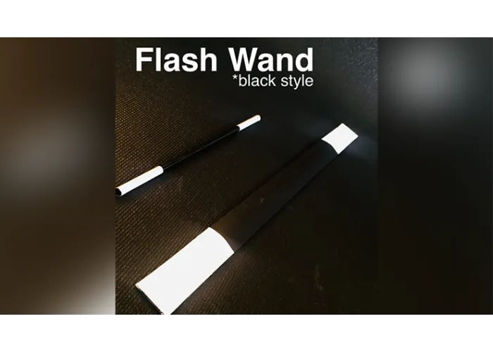 FLASH WAND (BLACK) by Victor Voitko (Gimmick and Online Instructions)