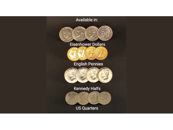 Symphony Coins (US Kennedy Half Dollar) Gimmicks and Online Instructions by RPR Magic Innovations