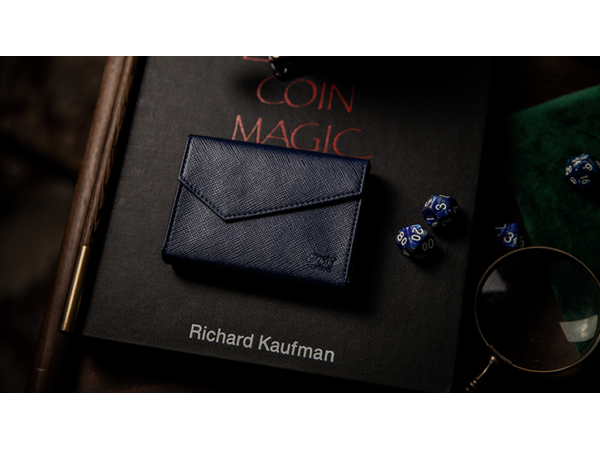 Luxury Leather Playing Card Carrier (Blue) by TCC