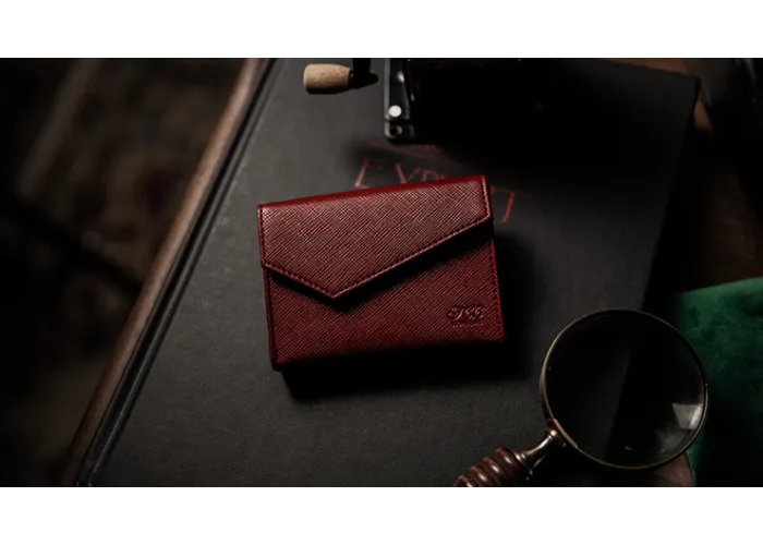 Luxury Leather Playing Card Carrier (Red) by TCC