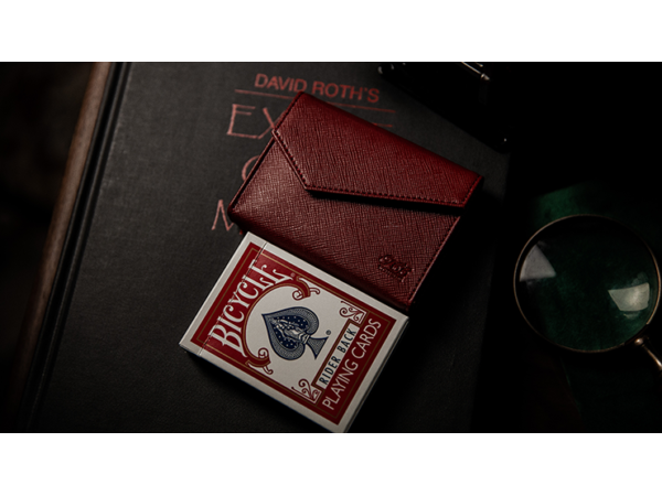 Luxury Leather Playing Card Carrier (Red) by TCC