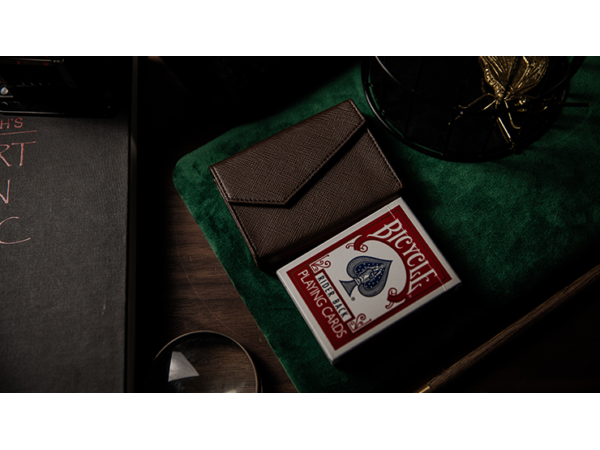Luxury Leather Playing Card Carrier (Brown) by TCC