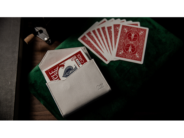 Luxury Leather Playing Card Carrier (White) by TCC