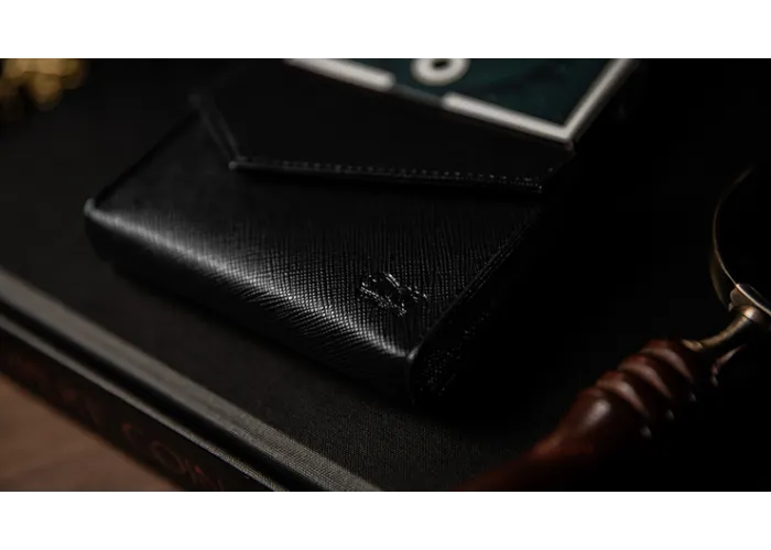 Luxury Leather Playing Card Carrier (Black) by TCC