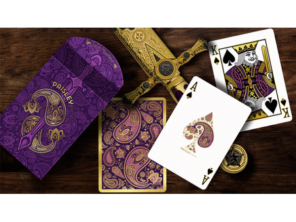 Collector's Paisley Royals Purple (Numbered Seals)  Playing Cards by Dutch Card House Company