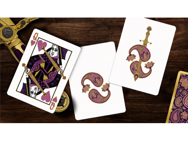 Collector's Paisley Royals Purple (Numbered Seals)  Playing Cards by Dutch Card House Company