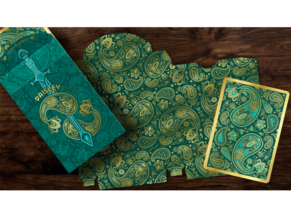 Paisley Royals (Teal) Playing Cards by Dutch Card House Company