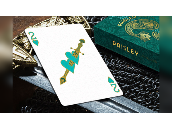 Paisley Royals (Teal) Playing Cards by Dutch Card House Company