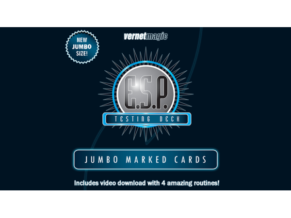 E.S.P. Jumbo Testing Cards (Gimmicks and Online Instructions) by Vernet Magic