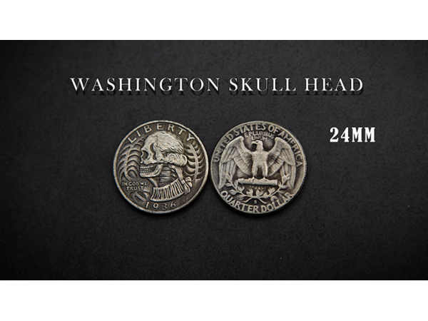 WASHINGTON SKULL HEAD COIN by Men Zi  Magic