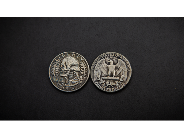 WASHINGTON SKULL HEAD COIN by Men Zi  Magic
