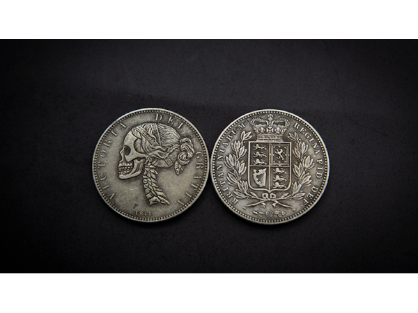 VICTORIA SKULL HEAD COIN by Men Zi  Magic