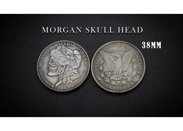MORGAN SKULL HEAD COIN by Men Zi  Magic