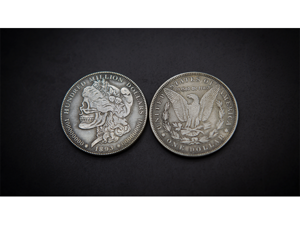 MORGAN SKULL HEAD COIN by Men Zi  Magic