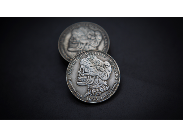 MORGAN SKULL HEAD COIN by Men Zi  Magic