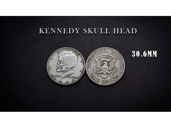 KENNEDY SKULL HEAD COIN by Men Zi  Magic