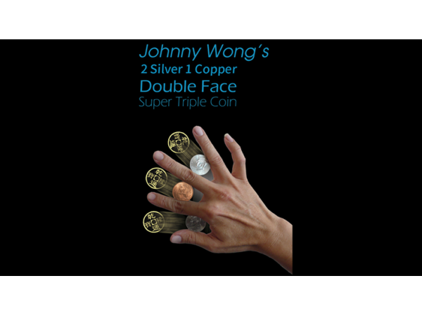 2 Silver 1 Copper Double Face Super Triple Coin (with DVD) by Johnny Wong