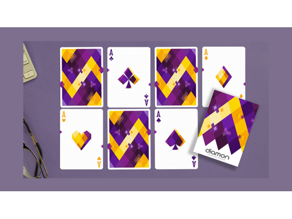 Diamon Playing Cards N° 14 Purple Star Playing Cards by Dutch Card House Company