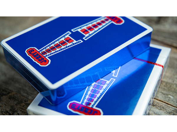 Gilded Vintage Feel Jerry's Nuggets (Blue) Playing Cards