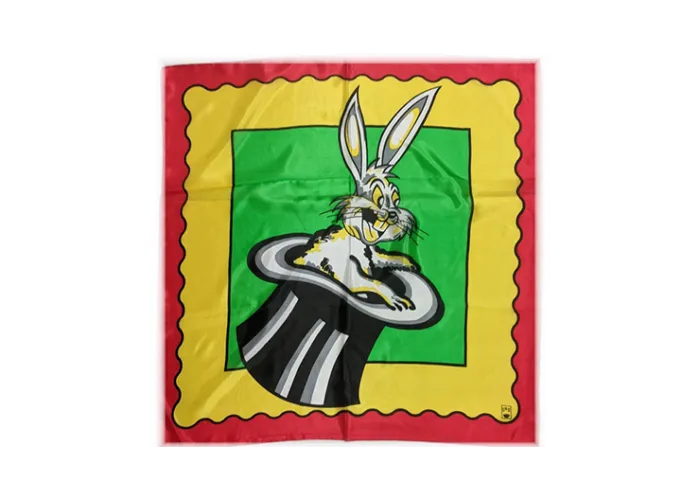 Rice Picture Silk 27" (Rabbit in Hat) by Silk King Studios - Seidentuch