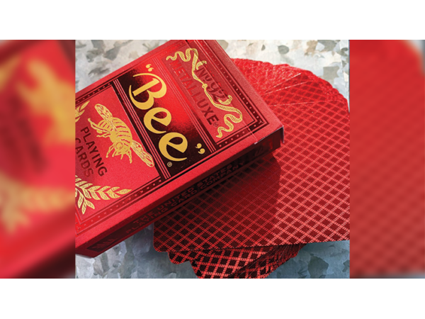 Bee Red MetalLuxe Playing Cards by US Playing Card