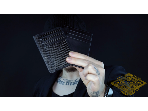 Shadow Wallet Black Leather (Gimmick and Online Instructions) by Dee Christopher and 1914