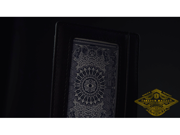 Shadow Wallet Black Leather (Gimmick and Online Instructions) by Dee Christopher and 1914