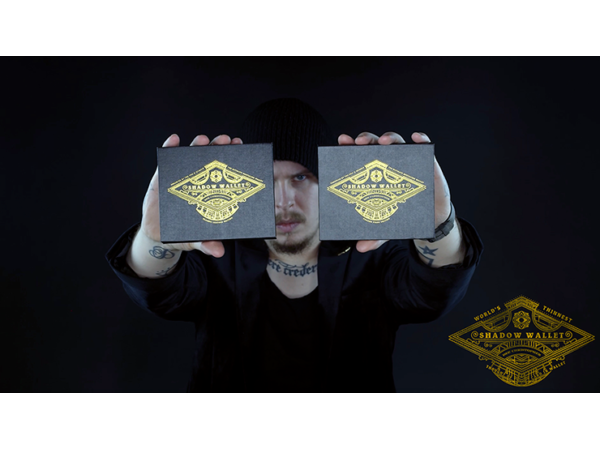 Shadow Wallet Black Leather (Gimmick and Online Instructions) by Dee Christopher and 1914