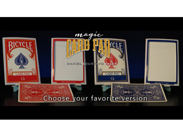 CARD PAD BLUE (Gimmicks and Online Instructions) by Gustavo Raley