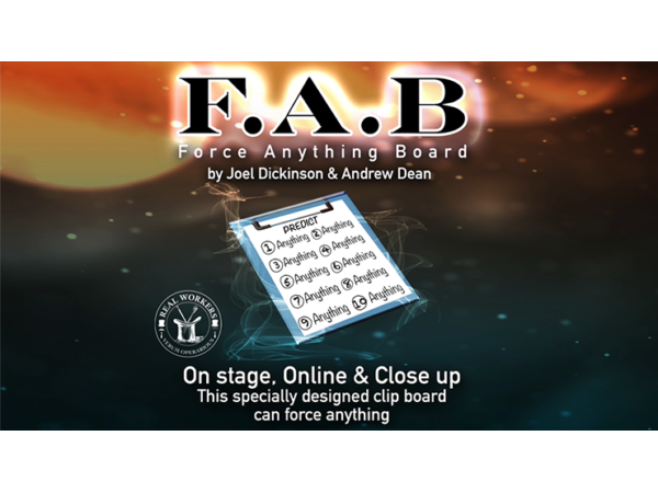 FAB BOARD A5/RED (Gimmicks and Online Instruction) by Joel Dickinson & Andrew Dean
