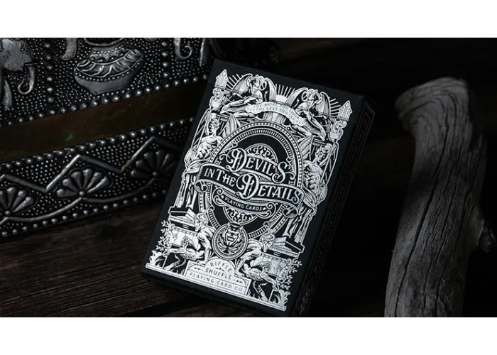 Devil's in the Details Sinful Silver Playing Cards by Riffle Shuffle