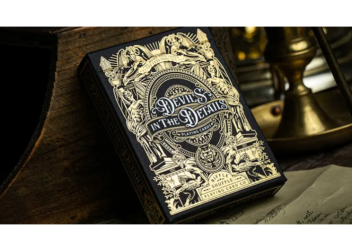 Devil's in the Details Glamourous Gold Playing Cards by Riffle Shuffle